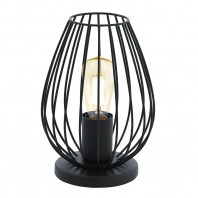 Eglo-Newtown Vintage Metal Cage Table Lamp - Black